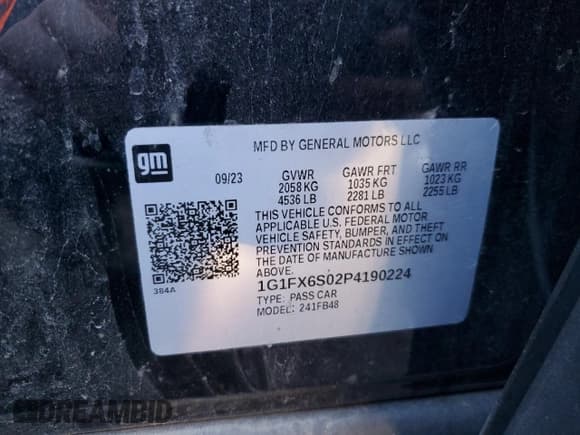 ✅ 2023 Chevrolet Bolt EV 2LT • VIN: 1G1FX6S02P4190224 • Lot: 43952405. Wystawiony na Copart z przebiegiem 20 332 mil. Bezpłatny archiwum sprzedaży aukcyjnych z USA i szczegółowy raport historii pojazdu na DreamBid. Zdjęcie 12.