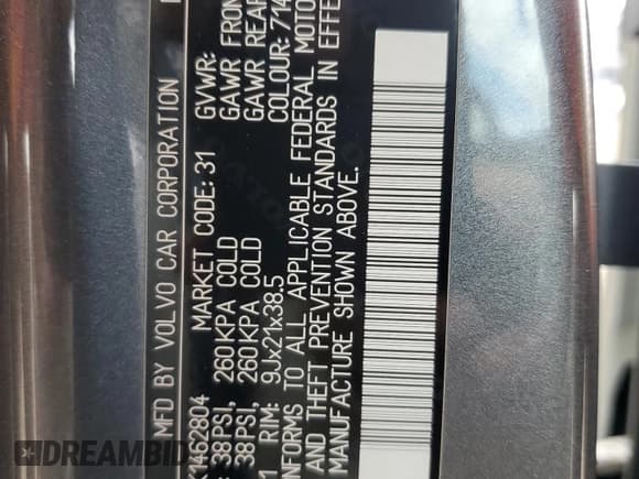 ✅ 2019 Volvo XC90 Inscription • VIN: YV4A22PL7K1462804 • Lot: 56642925. Listed on Copart with 72,505 mi. Free auction sales archive from the USA and detailed vehicle history report at DreamBid. Image 12.