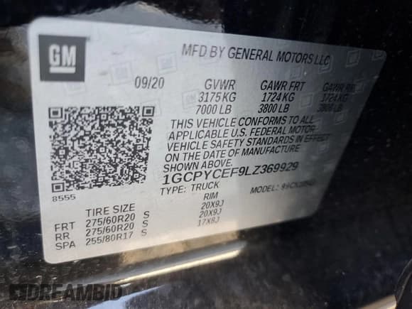 ✅ 2020 Chevrolet Silverado 1500 Custom Trail Boss • VIN: 1GCPYCEF9LZ369929 • Lot: 58663424. Wystawiony na Copart z przebiegiem 45 615 mil. Bezpłatny archiwum sprzedaży aukcyjnych z USA i szczegółowy raport historii pojazdu na DreamBid. Zdjęcie 14.