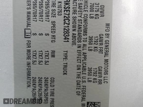 ✅ 2012 Chevrolet Silverado 1500 LT • VIN: 1GCRKSE72CZ128341 • Lot: 74027124. Listed on Copart with 119,408 mi. Free auction sales archive from the USA and detailed vehicle history report at DreamBid. Image 13.