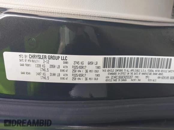 ✅ 2012 Chrysler Town & Country Touring • VIN: 2C4RC1BG8CR255357 • Lot: 43634371. Wystawiony na IAAI z przebiegiem 200 160 mil. Bezpłatny archiwum sprzedaży aukcyjnych z USA i szczegółowy raport historii pojazdu na DreamBid. Zdjęcie 9.