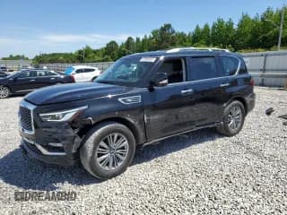 ✅ 2023 Infiniti QX80 Luxe • VIN: JN8AZ2AF7P9756654 • Lot: 55966855. Listed on Copart with 26,629 mi. Free auction sales archive from the USA and detailed vehicle history report at DreamBid. Image 1.