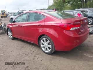2013 Hyundai Elantra GLS with VIN KMHDH4AE4DU855354, listed as a IAAI auction lot 43291304 with 112,396 mi miles and . Bid and sale history available at DreamBid. Image 3.