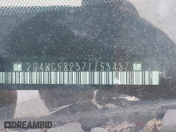 ✅ 2007 Buick LaCrosse CX • VIN: 2G4WC582371153437 • Lot: 42165122. Listed on IAAI with Not provided. Free auction sales archive from the USA and detailed vehicle history report at DreamBid. Image 9.