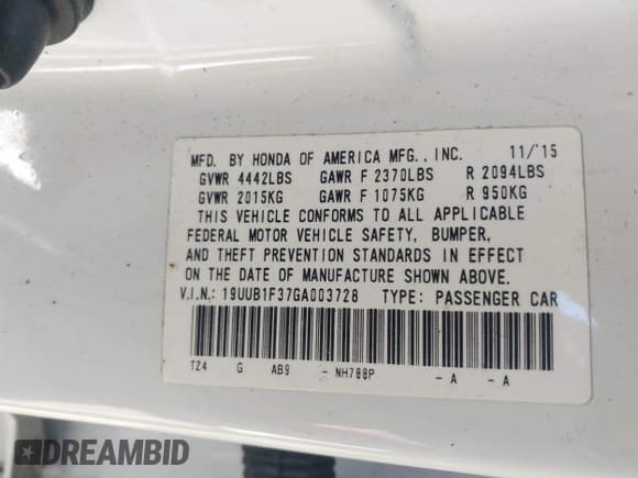 ✅ 2016 Acura TLX • VIN: 19UUB1F37GA003728 • Lot: 43414545. Wystawiony na IAAI z przebiegiem 155 727 mil. Bezpłatny archiwum sprzedaży aukcyjnych z USA i szczegółowy raport historii pojazdu na DreamBid. Zdjęcie 9.