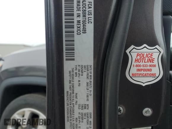 ✅ 2021 Jeep Compass Limited • VIN: 3C4NJDCB8MT604489 • Лот: 55817885. Опубликован ранее на Copart с пробегом 49 357 миль. Бесплатный доступ к архиву аукционных продаж из США и подробный отчёт об истории автомобиля на DreamBid. Изображение 13.