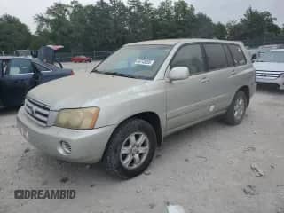 2003 Toyota Highlander z VIN JTEGD21A830058329, wystawiony jako Copart lot #69748265 z przebiegiem 221 228 mil mil oraz Czysty tytuł • Clean title. Historia ofert i sprzedaży dostępna na DreamBid. Obrazek 1.
