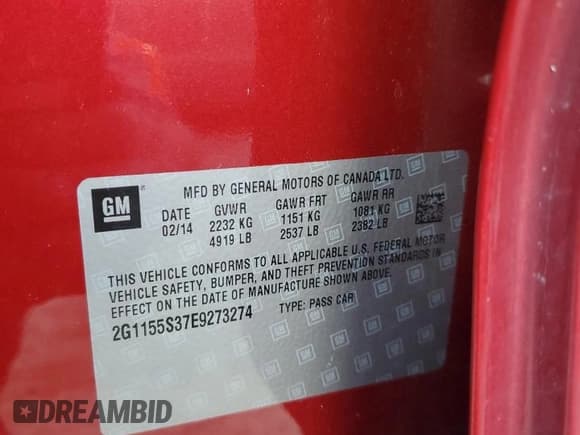 ✅ 2014 Chevrolet Impala LTZ • VIN: 2G1155S37E9273274 • Лот: 79903084. Опубликован ранее на Copart с пробегом Не указан. Бесплатный доступ к архиву аукционных продаж из США и подробный отчёт об истории автомобиля на DreamBid. Изображение 12.