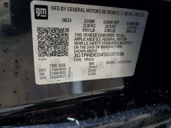 ✅ 2025 GMC Sierra 1500 SLT • VIN: 3GTPHDED4SG107836 • Лот: 56526415. Опубликован ранее на Copart с пробегом 9 998 миль. Бесплатный доступ к архиву аукционных продаж из США и подробный отчёт об истории автомобиля на DreamBid. Изображение 12.