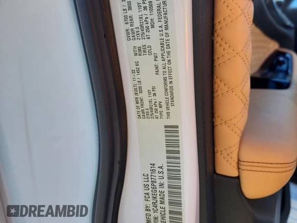 ✅ 2023 Jeep Grand Cherokee Summit • VIN: 1C4RJKEG6P8771614 • Lot: 85094655. Listed on Copart with 16,172 mi. Free auction sales archive from the USA and detailed vehicle history report at DreamBid. Image 14.