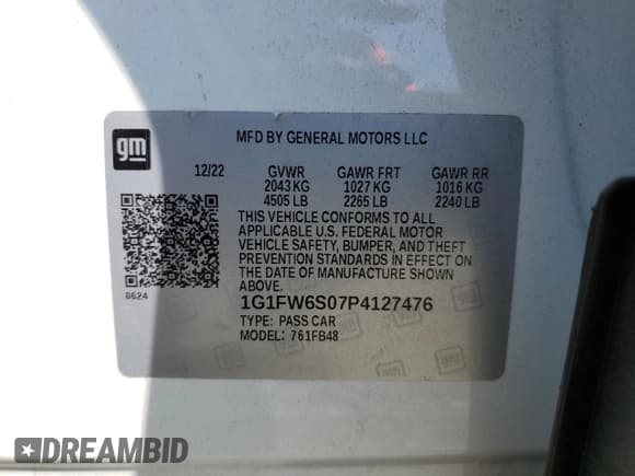 ✅ 2023 Chevrolet Bolt EV 1LT • VIN: 1G1FW6S07P4127476 • Lot: 69334664. Wystawiony na Copart z przebiegiem 11 833 mil. Bezpłatny archiwum sprzedaży aukcyjnych z USA i szczegółowy raport historii pojazdu na DreamBid. Zdjęcie 13.