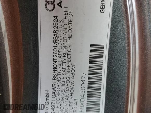 ✅ 2013 Audi RS 5 • VIN: WUAC6AFRXDA900477 • Lot: 51216375. Listed on Copart with 110,353 mi. Free auction sales archive from the USA and detailed vehicle history report at DreamBid. Image 13.