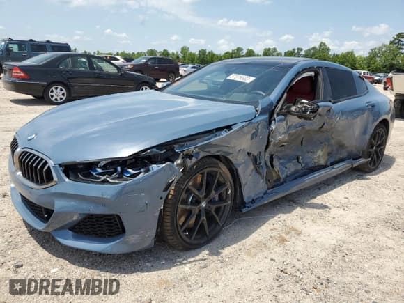 ✅ 2022 BMW 8 Series M850i • VIN: WBAGV8C05NCH25299 • Lot: 57378503. Listed on Copart with Not provided. Free auction sales archive from the USA and detailed vehicle history report at DreamBid. Image 1.
