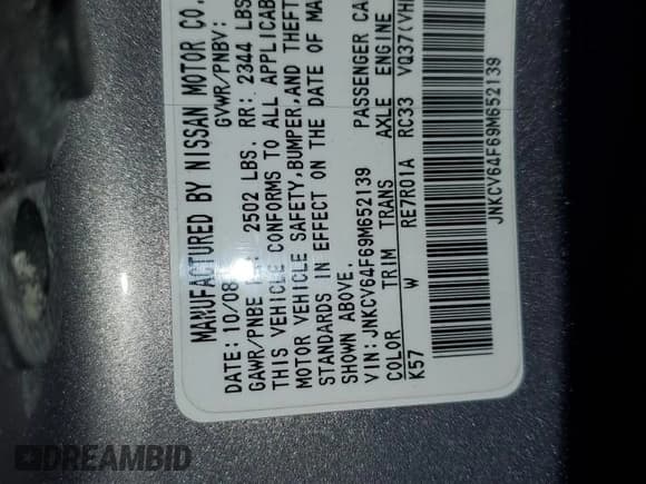 ✅ 2009 Infiniti G37 x • VIN: JNKCV64F69M652139 • Lot: 89657795. Wystawiony na Copart z przebiegiem 147 359 mil. Bezpłatny archiwum sprzedaży aukcyjnych z USA i szczegółowy raport historii pojazdu na DreamBid. Zdjęcie 13.