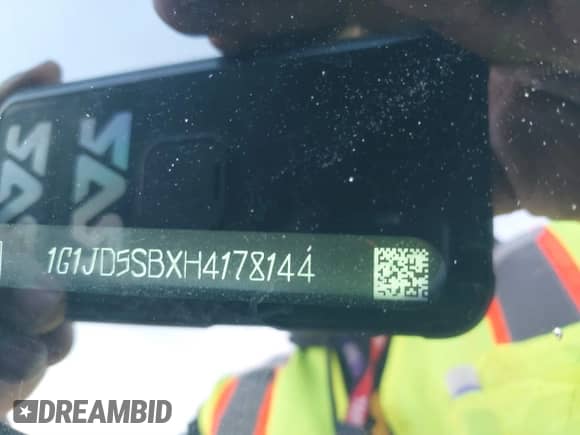 2017 Chevrolet Sonic LT with VIN 1G1JD5SBXH4178144, listed as a IAAI auction lot 41869622 with 110,238 mi miles and . Bid and sale history available at DreamBid. Image 9.