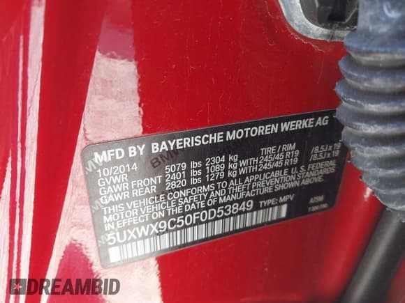 ✅ 2015 BMW X3 xDrive28i • VIN: 5UXWX9C50F0D53849 • Lot: 43620553. Wystawiony na IAAI z przebiegiem 158 305 mil. Bezpłatny archiwum sprzedaży aukcyjnych z USA i szczegółowy raport historii pojazdu na DreamBid. Zdjęcie 9.