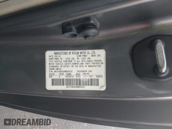 ✅ 2013 Infiniti G37 Journey • VIN: JN1CV6EK4DM900431 • Lot: 43282776. Listed on IAAI with 138,142 mi. Free auction sales archive from the USA and detailed vehicle history report at DreamBid. Image 9.