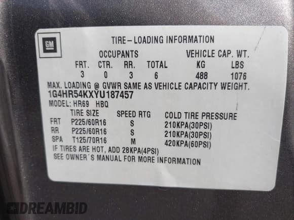 ✅ 2000 Buick LeSabre Limited • VIN: 1G4HR54KXYU187457 • Лот: 43723107. Опубликован ранее на IAAI с пробегом 210 467 миль. Бесплатный доступ к архиву аукционных продаж из США и подробный отчёт об истории автомобиля на DreamBid. Изображение 9.