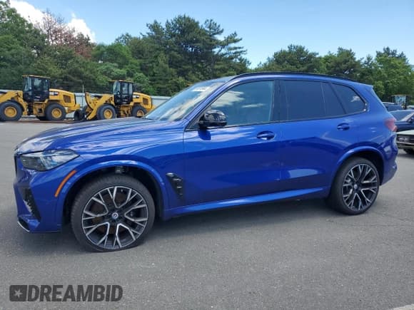 ✅ 2023 BMW X5 M • VIN: 5YMJU0C08P9R95113 • Lot: 56874944. Listed on Copart with 3,661 mi. Free auction sales archive from the USA and detailed vehicle history report at DreamBid. Image 1.