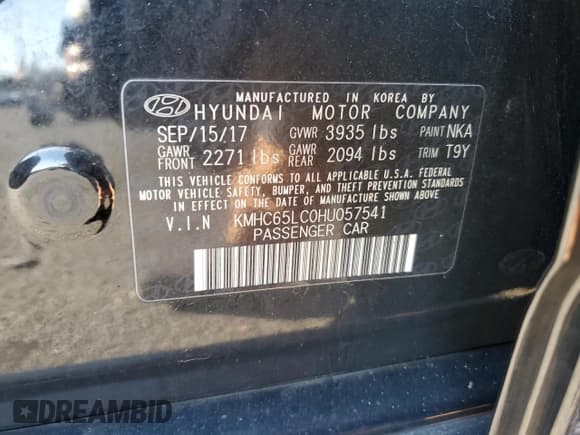 ✅ 2017 Hyundai Ioniq Blue • VIN: KMHC65LC0HU057541 • Lot: 82110944. Wystawiony na Copart z przebiegiem 166 679 mil. Bezpłatny archiwum sprzedaży aukcyjnych z USA i szczegółowy raport historii pojazdu na DreamBid. Zdjęcie 12.