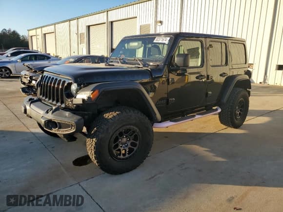 ✅ 2022 Jeep Wrangler Unlimited High Tide • VIN: 1C4HJXDG0NW247152 • Lot: 82371674. Listed on Copart with 32,417 mi. Free auction sales archive from the USA and detailed vehicle history report at DreamBid. Image 1.
