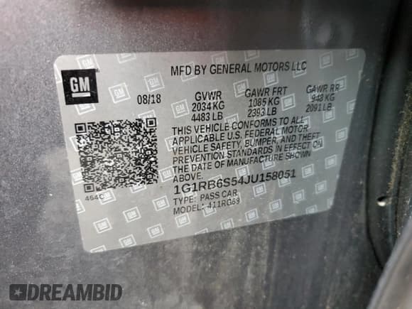 ✅ 2018 Chevrolet Volt Premier • VIN: 1G1RB6S54JU158051 • Lot: 83006134. Wystawiony na Copart z przebiegiem 104 741 mil. Bezpłatny archiwum sprzedaży aukcyjnych z USA i szczegółowy raport historii pojazdu na DreamBid. Zdjęcie 14.