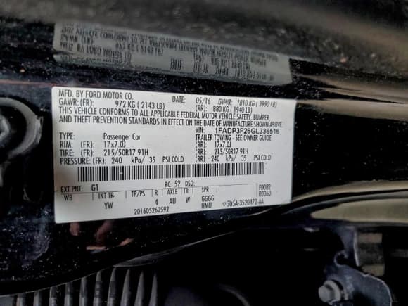 ✅ 2016 Ford Focus SE • VIN: 1FADP3F26GL336516 • Lot: 95262895. Listed on Copart with 100,737 mi. Free auction sales archive from the USA and detailed vehicle history report at DreamBid. Image 12.