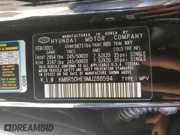 ✅ 2021 Hyundai Palisade Limited • VIN: KM8R5DHE9MU288594 • Лот: 44530815. Опубликован ранее на Copart с пробегом 76 976 миль. Бесплатный доступ к архиву аукционных продаж из США и подробный отчёт об истории автомобиля на DreamBid. Изображение 13.