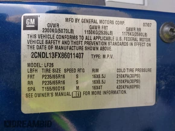 ✅ 2008 Chevrolet Equinox LS • VIN: 2CNDL13FX86011407 • Лот: 42395290. Опубликован ранее на IAAI с пробегом 115 963 миль. Бесплатный доступ к архиву аукционных продаж из США и подробный отчёт об истории автомобиля на DreamBid. Изображение 9.