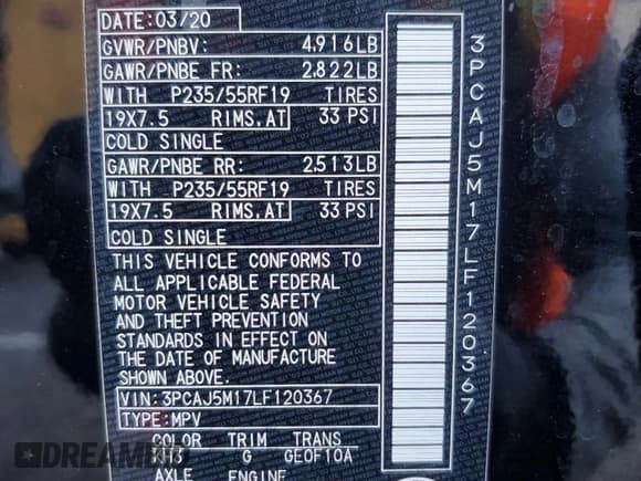 ✅ 2020 Infiniti QX50 Essential • VIN: 3PCAJ5M17LF120367 • Lot: 86318245. Wystawiony na Copart z przebiegiem 38 656 mil. Bezpłatny archiwum sprzedaży aukcyjnych z USA i szczegółowy raport historii pojazdu na DreamBid. Zdjęcie 13.