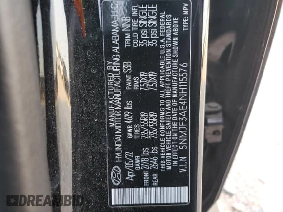 ✅ 2022 Hyundai Tucson SEL • VIN: 5NMJF3AE4NH115576 • Lot: 74207344. Wystawiony na Copart z przebiegiem 18 538 mil. Bezpłatny archiwum sprzedaży aukcyjnych z USA i szczegółowy raport historii pojazdu na DreamBid. Zdjęcie 13.