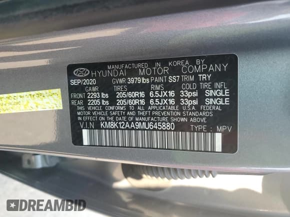 ✅ 2021 Hyundai Kona SE • VIN: KM8K12AA9MU645880 • Лот: 74723704. Опубликован ранее на Copart с пробегом 72 663 миль. Бесплатный доступ к архиву аукционных продаж из США и подробный отчёт об истории автомобиля на DreamBid. Изображение 14.