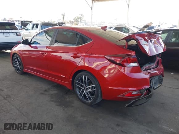 ✅ 2019 Hyundai Elantra Sport • VIN: KMHD04LB1KU833481 • Lot: 43269177. Listed on IAAI with 108,637 mi. Free auction sales archive from the USA and detailed vehicle history report at DreamBid. Image 3.