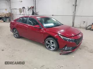 ✅ 2023 Hyundai Elantra Limited • VIN: KMHLP4AG0PU481474 • Lot: 43113904. Listed on IAAI with 21,615 mi. Free auction sales archive from the USA and detailed vehicle history report at DreamBid. Image 1.