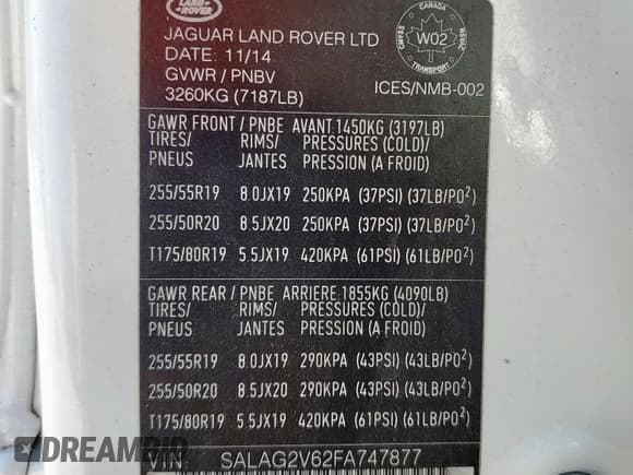 ✅ 2015 Land Rover LR4 HSE • VIN: SALAG2V62FA747877 • Lot: 86790455. Wystawiony na Copart z przebiegiem 141 718 mil. Bezpłatny archiwum sprzedaży aukcyjnych z USA i szczegółowy raport historii pojazdu na DreamBid. Zdjęcie 13.