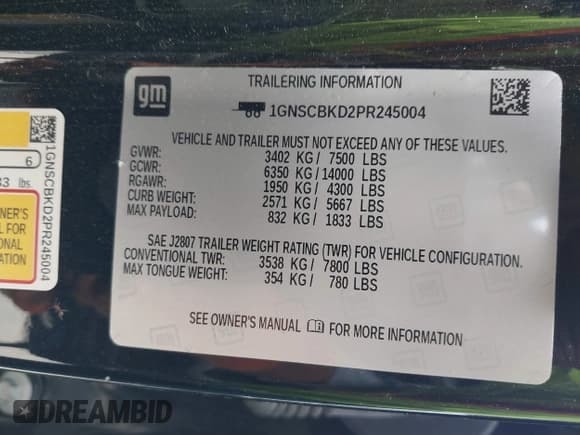 ✅ 2023 Chevrolet Suburban LS • VIN: 1GNSCBKD2PR245004 • Lot: 43312979. Wystawiony na IAAI z przebiegiem 148 253 mil. Bezpłatny archiwum sprzedaży aukcyjnych z USA i szczegółowy raport historii pojazdu na DreamBid. Zdjęcie 9.