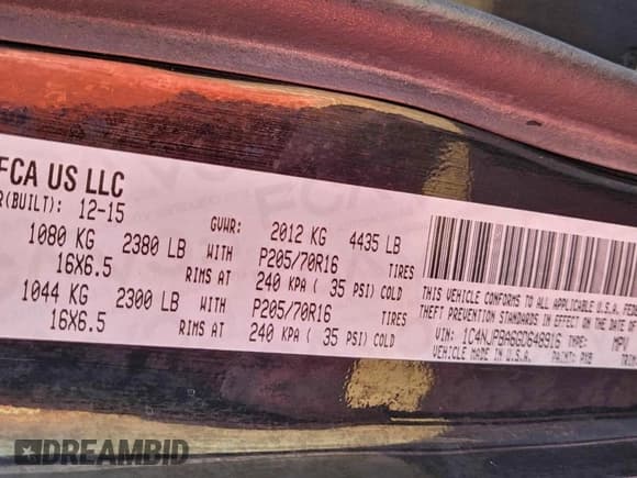 ✅ 2016 Jeep Patriot Sport • VIN: 1C4NJPBA6GD648916 • Лот: 97024555. Опубликован ранее на Copart с пробегом 88 114 миль. Бесплатный доступ к архиву аукционных продаж из США и подробный отчёт об истории автомобиля на DreamBid. Изображение 10.