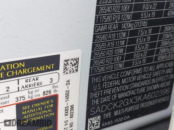 ✅ 2019 Jaguar F-Pace 25t Prestige • VIN: SADCK2GX3KA602396 • Lot: 42377936. Wystawiony na IAAI z przebiegiem 58 274 mil. Bezpłatny archiwum sprzedaży aukcyjnych z USA i szczegółowy raport historii pojazdu na DreamBid. Zdjęcie 9.