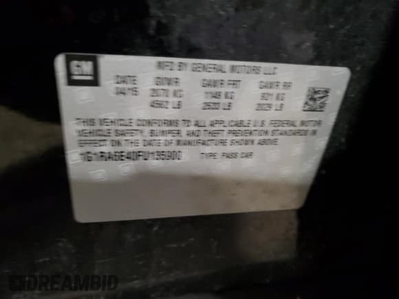 ✅ 2015 Chevrolet Volt • VIN: 1G1RA6E40FU135900 • Lot: 81450374. Wystawiony na Copart z przebiegiem 344 845 mil. Bezpłatny archiwum sprzedaży aukcyjnych z USA i szczegółowy raport historii pojazdu na DreamBid. Zdjęcie 12.