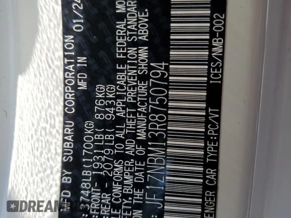 ✅ 2024 Toyota 86 TRUENO Edition • VIN: JF1ZNBM13R8750794 • Лот: 68859755. Опубликован ранее на Copart с пробегом 11 962 миль. Бесплатный доступ к архиву аукционных продаж из США и подробный отчёт об истории автомобиля на DreamBid. Изображение 12.