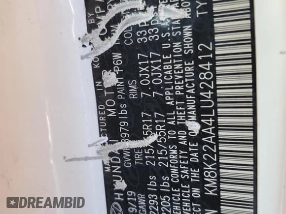 ✅ 2020 Hyundai Kona SEL • VIN: KM8K22AA4LU428412 • Лот: 78920453. Опубликован ранее на Copart с пробегом 47 413 миль. Бесплатный доступ к архиву аукционных продаж из США и подробный отчёт об истории автомобиля на DreamBid. Изображение 13.