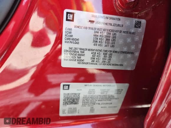 2020 Chevrolet Silverado 1500 High Country z VIN 1GCUYHET6LZ218519, wystawiony jako Copart lot #55144485 z przebiegiem 80 910 mil mil oraz Szkoda całkowita • Salvage title. Historia ofert i sprzedaży dostępna na DreamBid. Obrazek 12.