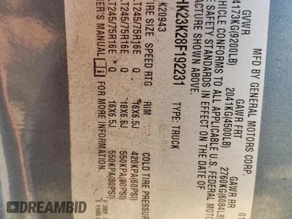 ✅ 2008 Chevrolet Silverado 2500HD Work Truck • VIN: 1GCHK23K28F192231 • Lot: 71207214. Wystawiony na Copart z przebiegiem 166 211 mil. Bezpłatny archiwum sprzedaży aukcyjnych z USA i szczegółowy raport historii pojazdu na DreamBid. Zdjęcie 13.