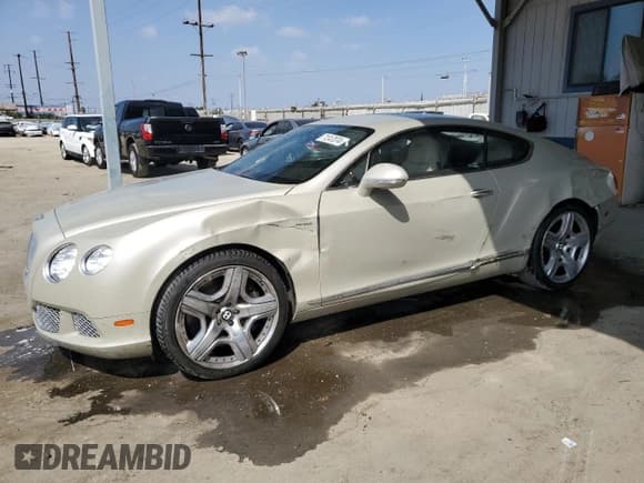✅ 2013 Bentley Continental GT • VIN: SCBFU7ZA7DC085543 • Lot: 71247074. Listed on Copart with 25,696 mi. Free auction sales archive from the USA and detailed vehicle history report at DreamBid. Image 1.