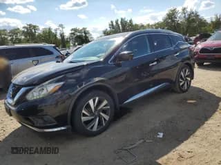 ✅ 2018 Nissan Murano Platinum • VIN: 5N1AZ2MG1JN185057 • Лот: 70422275. Опубликован ранее на Copart с пробегом 156 679 миль. Бесплатный доступ к архиву аукционных продаж из США и подробный отчёт об истории автомобиля на DreamBid. Изображение 1.