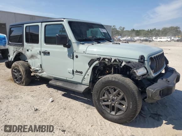 ✅ 2024 Jeep Wrangler Sport S • VIN: 1C4PJXDG5RW327063 • Lot: 80961775. Listed on Copart with 32,818 mi. Free auction sales archive from the USA and detailed vehicle history report at DreamBid. Image 4.