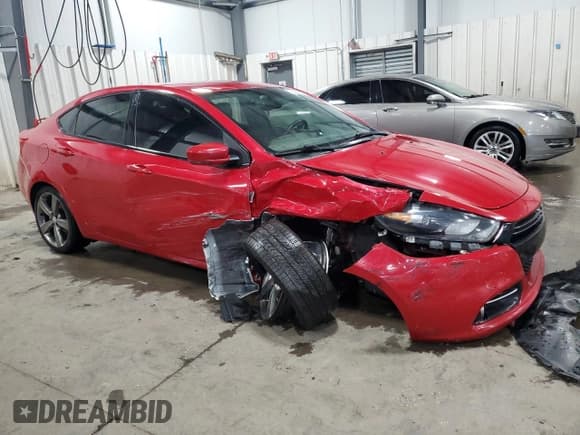 ✅ 2013 Dodge Dart GT • VIN: 1C3CDFCB5DD328101 • Lot: 57465035. Listed on Copart with 124,299 mi. Free auction sales archive from the USA and detailed vehicle history report at DreamBid. Image 4.