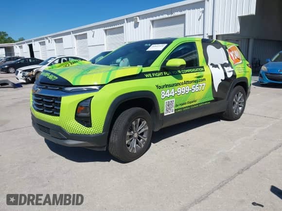 2025 Chevrolet Equinox FWD LT с VIN 3GNAXHEGXSL132345, выставлен на аукционе IAAI как лот 41822151 с пробегом 13 743 миль миль и . История ставок и продаж доступна на DreamBid. Изображение 2.