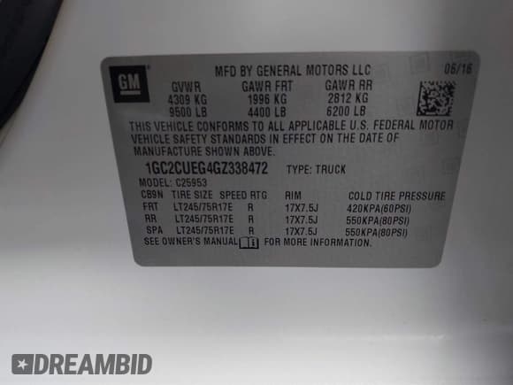✅ 2016 Chevrolet Silverado 2500HD Work Truck • VIN: 1GC2CUEG4GZ338472 • Лот: 43693556. Опубликован ранее на IAAI с пробегом 238 836 миль. Бесплатный доступ к архиву аукционных продаж из США и подробный отчёт об истории автомобиля на DreamBid. Изображение 9.