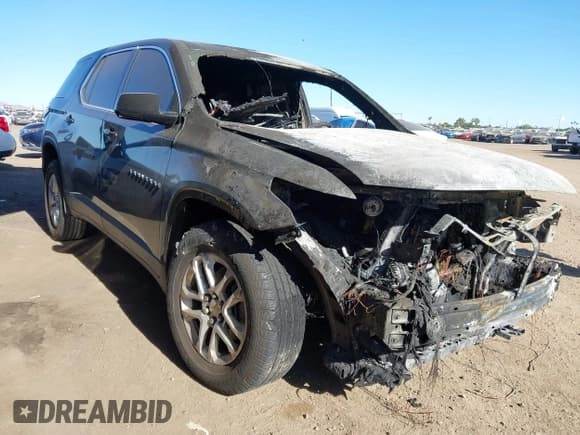 ✅ 2020 Chevrolet Traverse LS • VIN: 1GNERFKW8LJ293524 • Lot: 43564240. Listed on IAAI with Not provided. Free auction sales archive from the USA and detailed vehicle history report at DreamBid. Image 1.